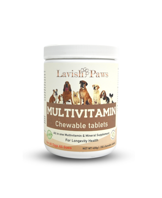 Lavish Paws Multivitamin for dogs – daily chewable supplement front label