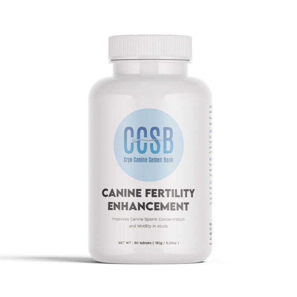 CCSB Canine Fertility Supplement – front label of stud dog semen enhancer